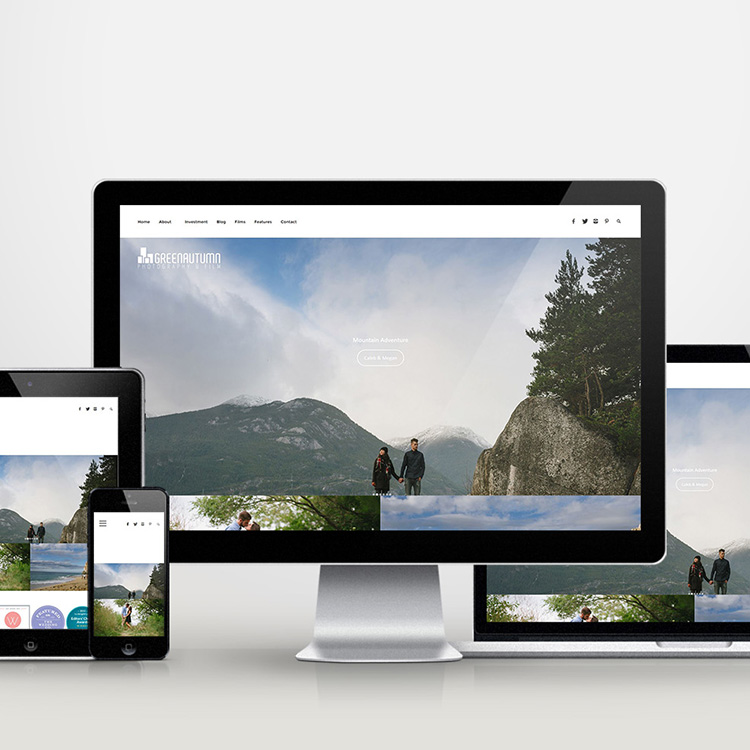 Green Autumn Photography brand identity and website preview