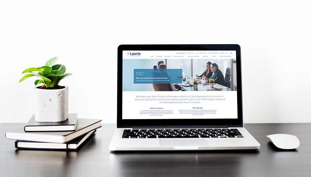 Lawrie Insurance Group website page design