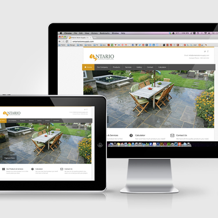 Ontario Stone Supply website design preview